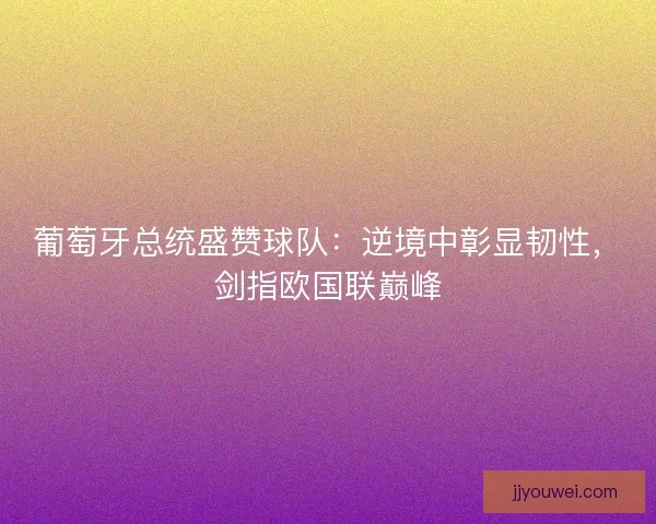 葡萄牙总统盛赞球队：逆境中彰显韧性，剑指欧国联巅峰