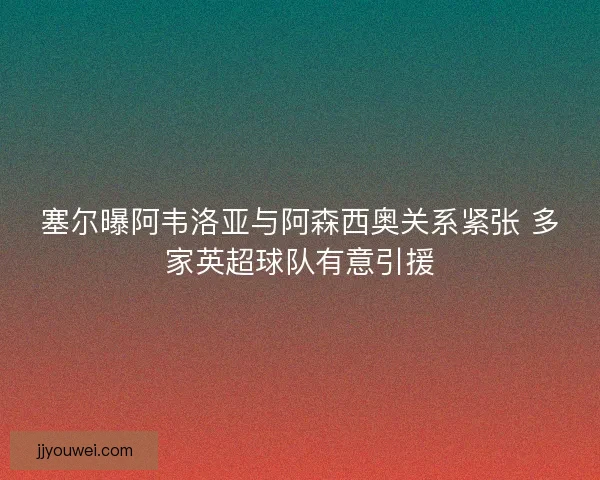塞尔曝阿韦洛亚与阿森西奥关系紧张 多家英超球队有意引援