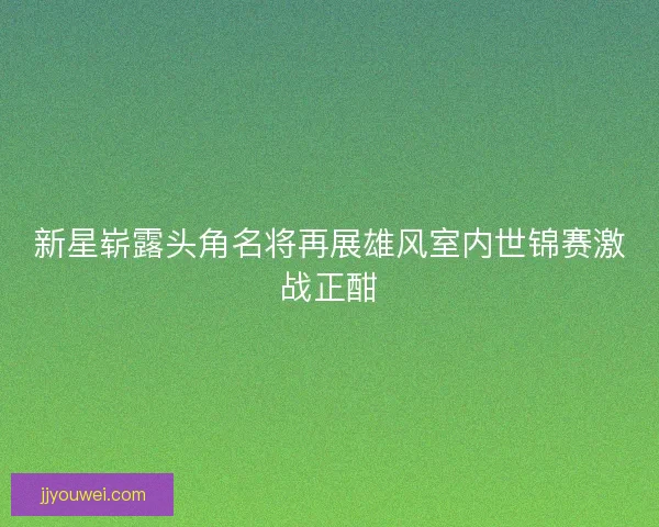 新星崭露头角名将再展雄风室内世锦赛激战正酣